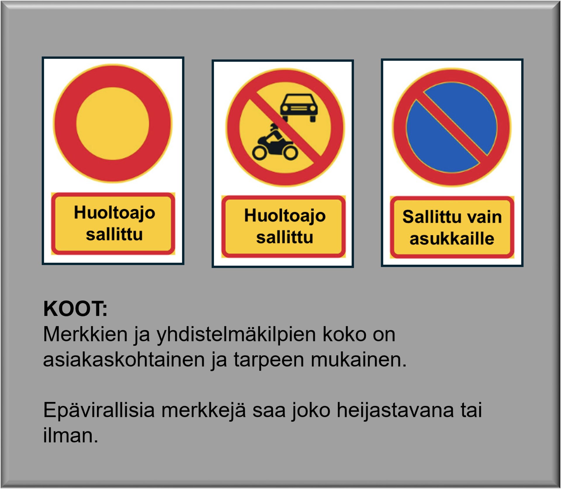 Epäviralliset liikennemerkit